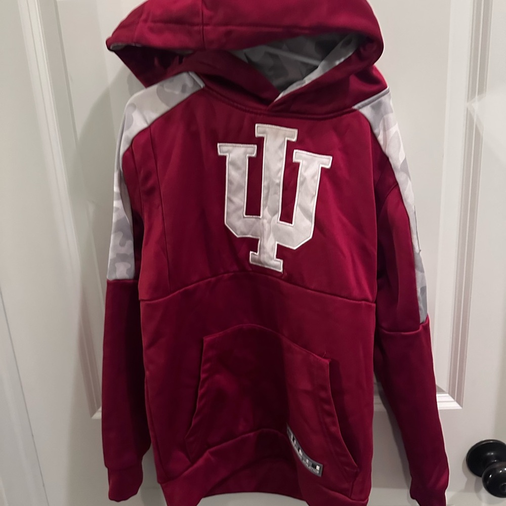 Indiana (IU)  Hoodie with Flag on Sleeve (XS - 6-7)